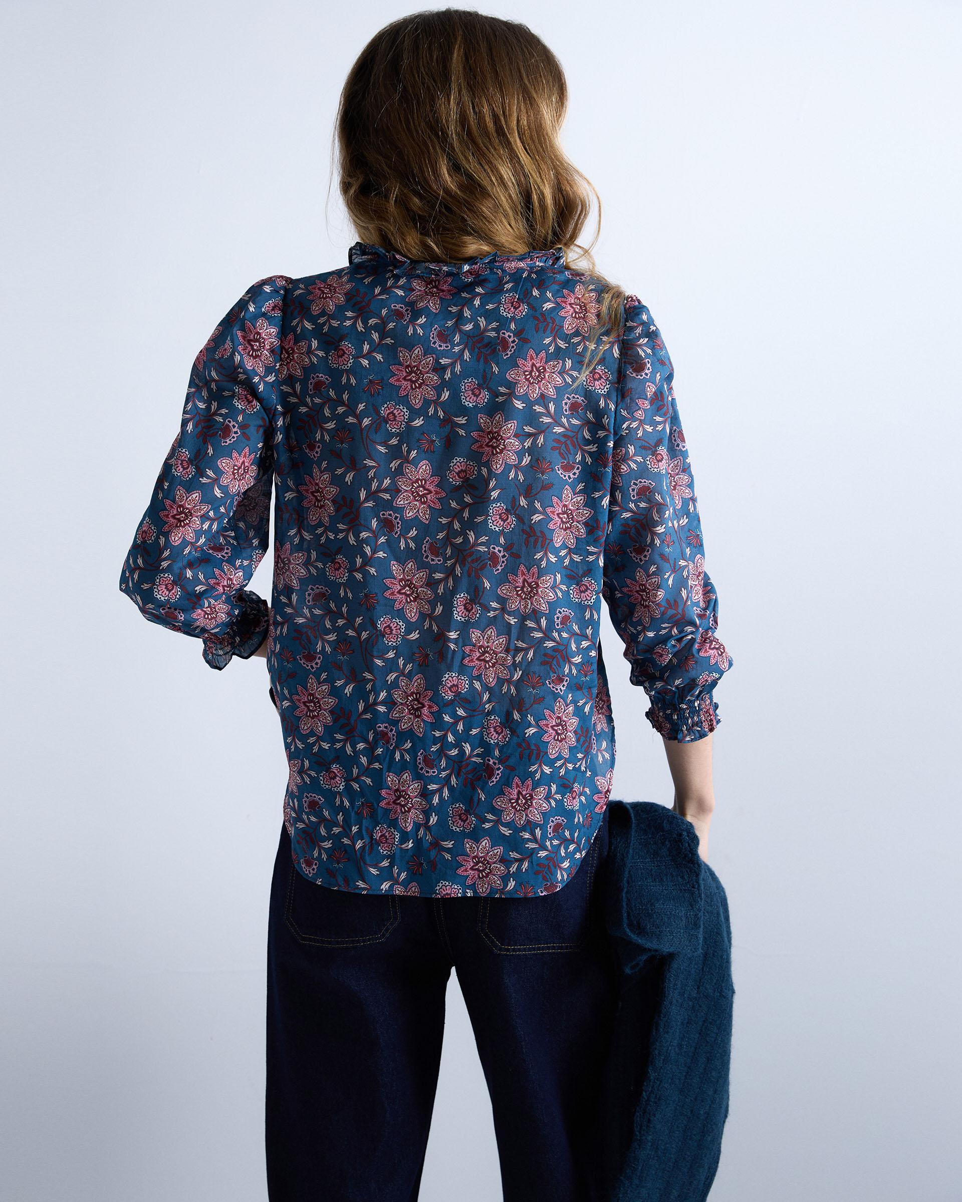 Blusa Estampado Floral Azul - Image 7