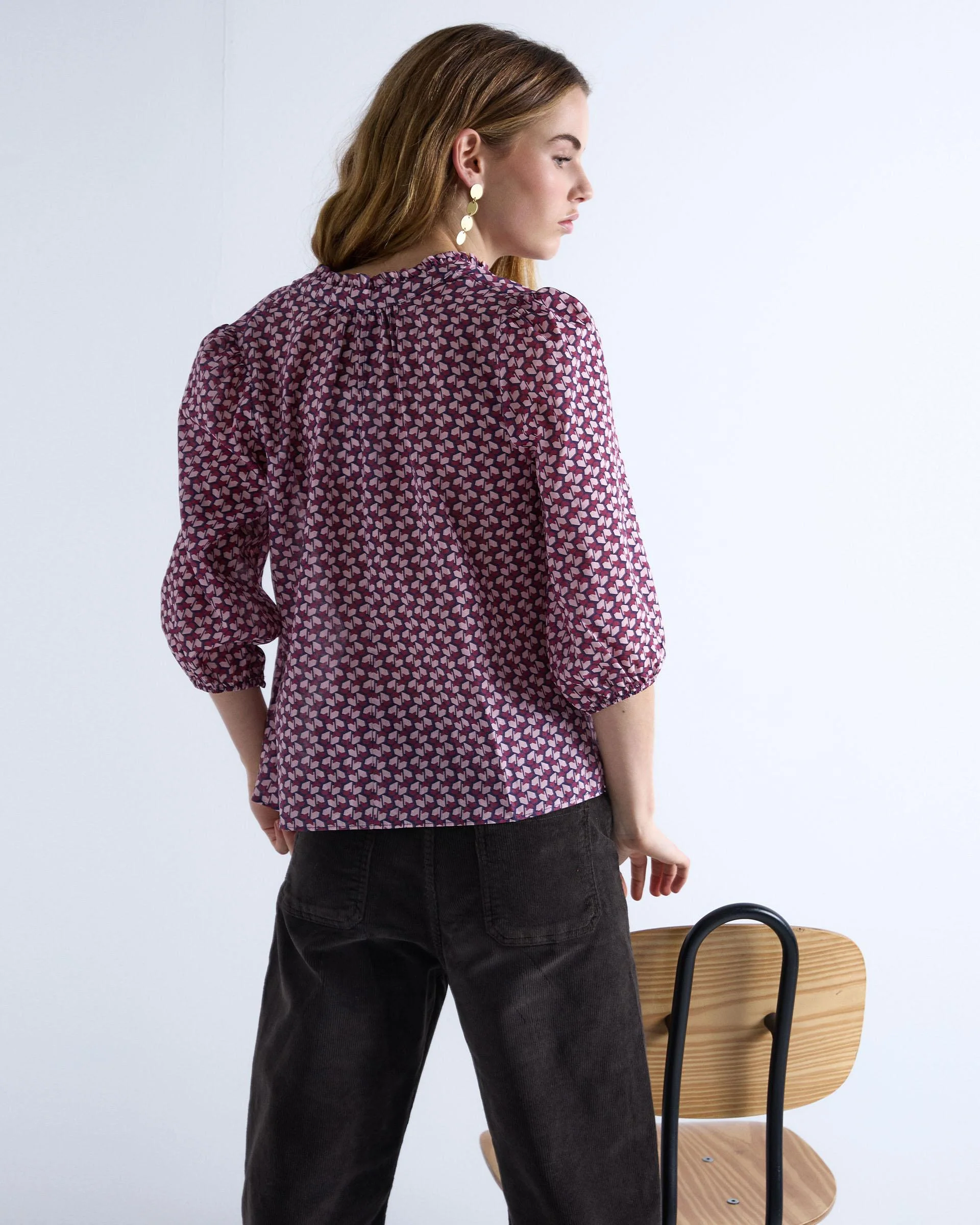 Blusa Estampado Geometrico Rosa - Image 5