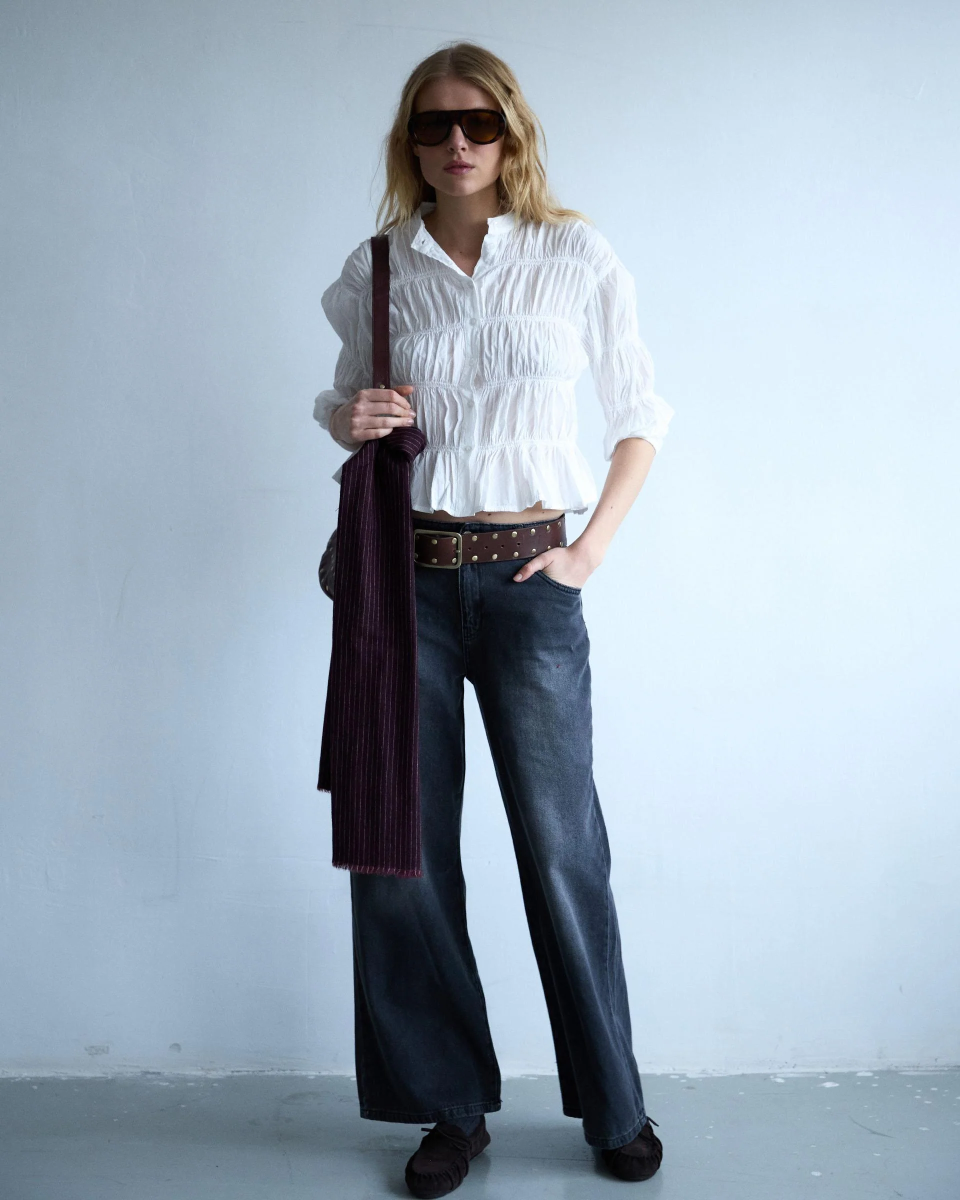 Blusa Fruncidos Blanca - Image 3