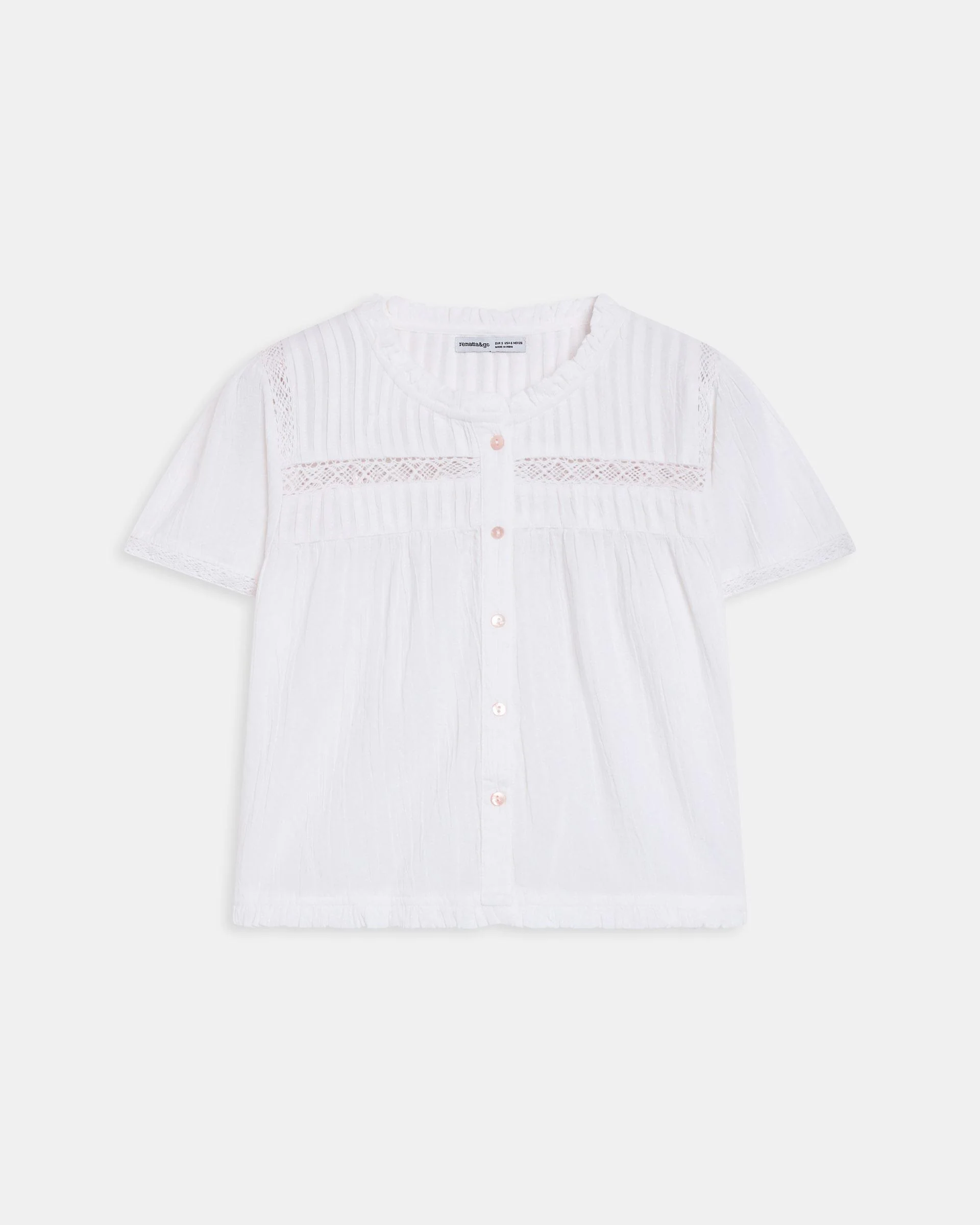 Blusa Manga Corta Puntillas Blanca - Image 8