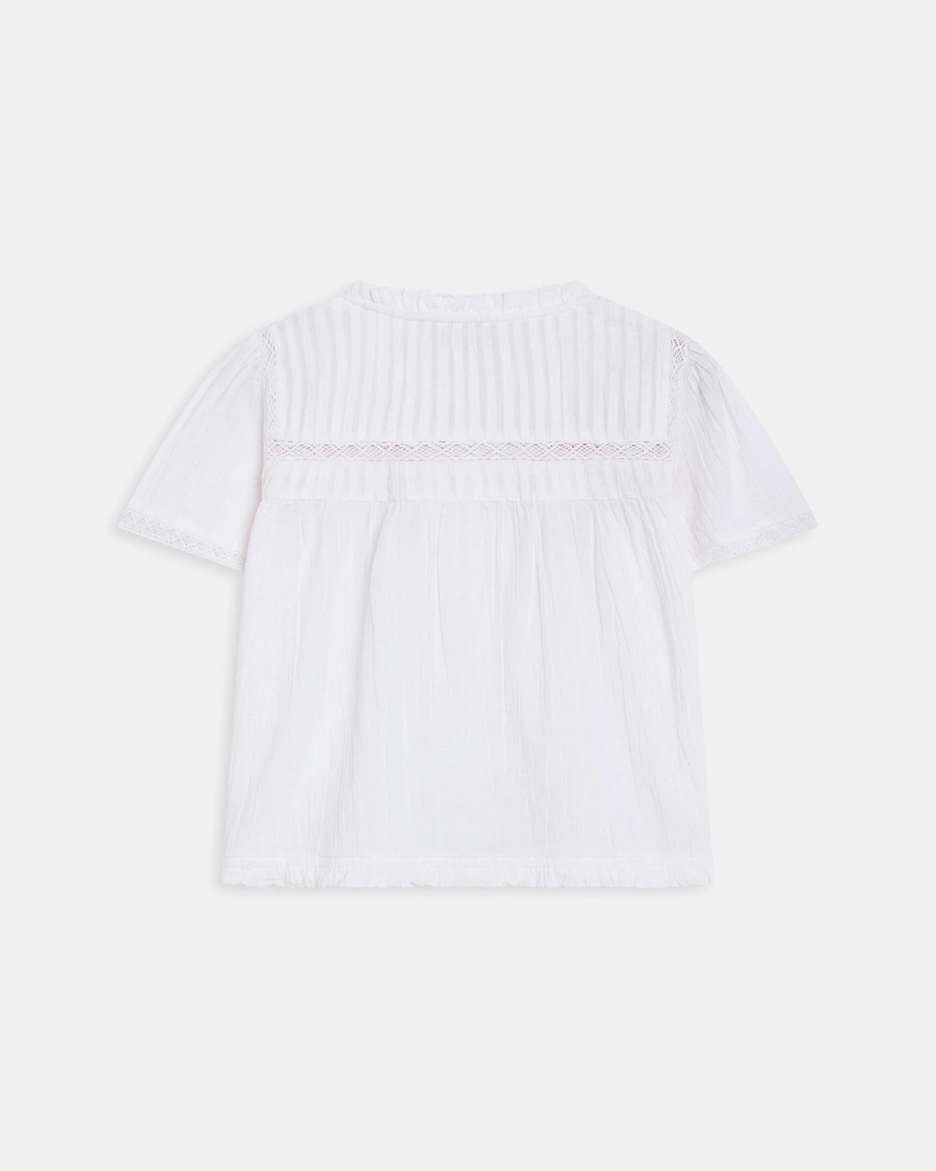 Blusa Manga Corta Puntillas Blanca - Image 9