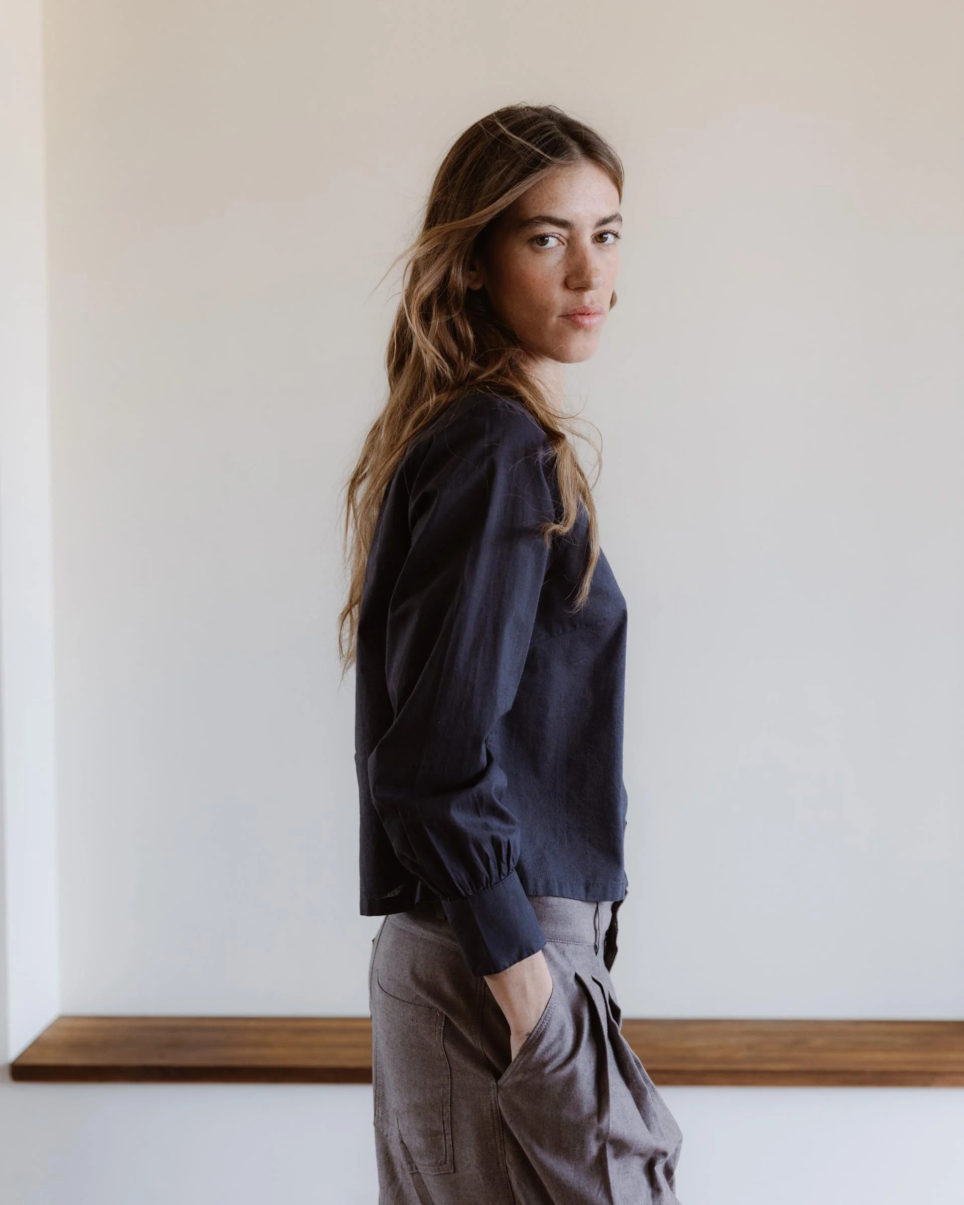 Camisa Botones Nacar Antracita - Image 7