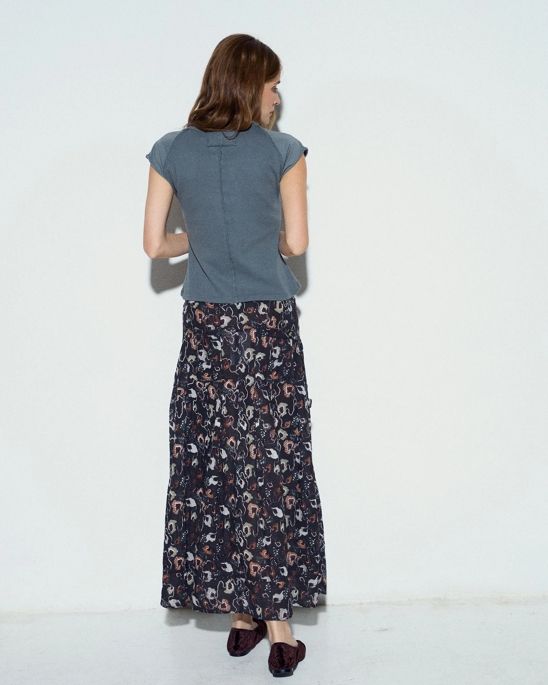 Falda Bolsillos Cargo Estampado Floral Antracita - Image 5