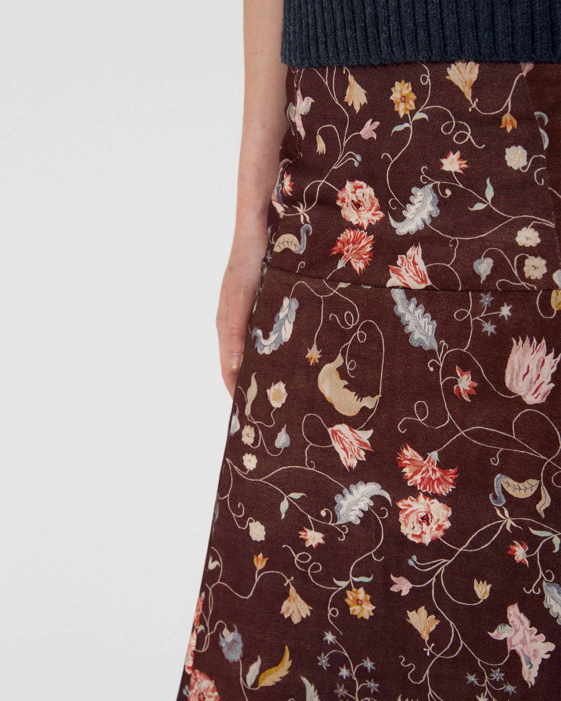 Falda Canesú Estampado Floral Marrón - Image 5