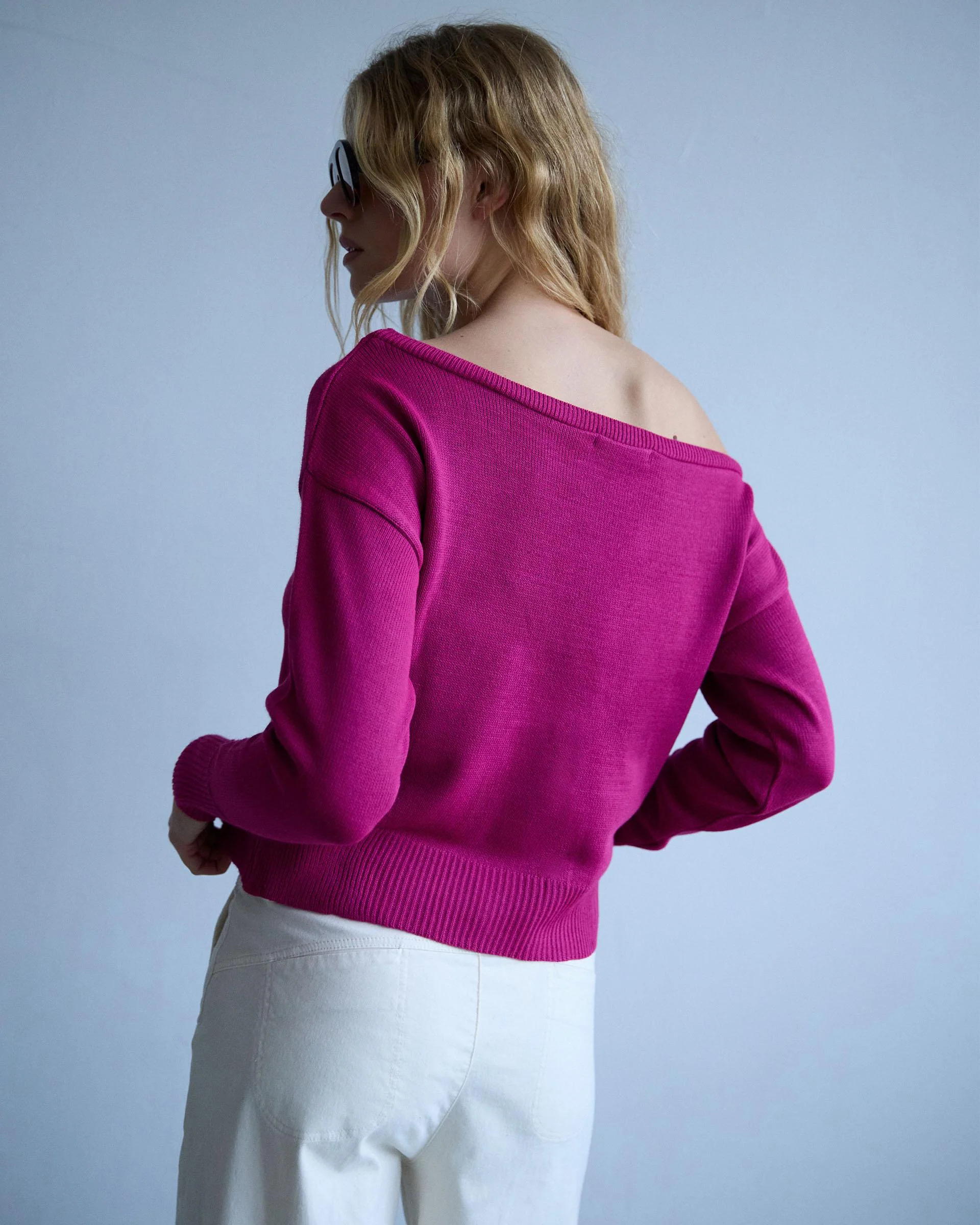 Jersey Cuello Asimétrico Fucsia - Image 6