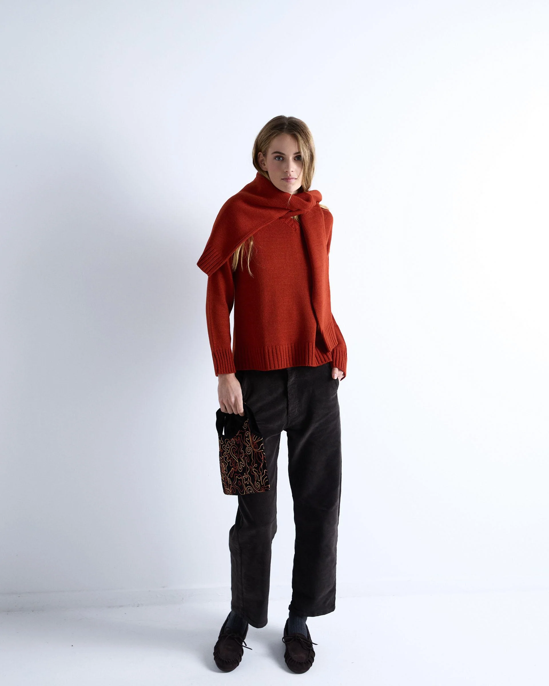 Jersey Cuello Pico Rib Naranja - Image 3