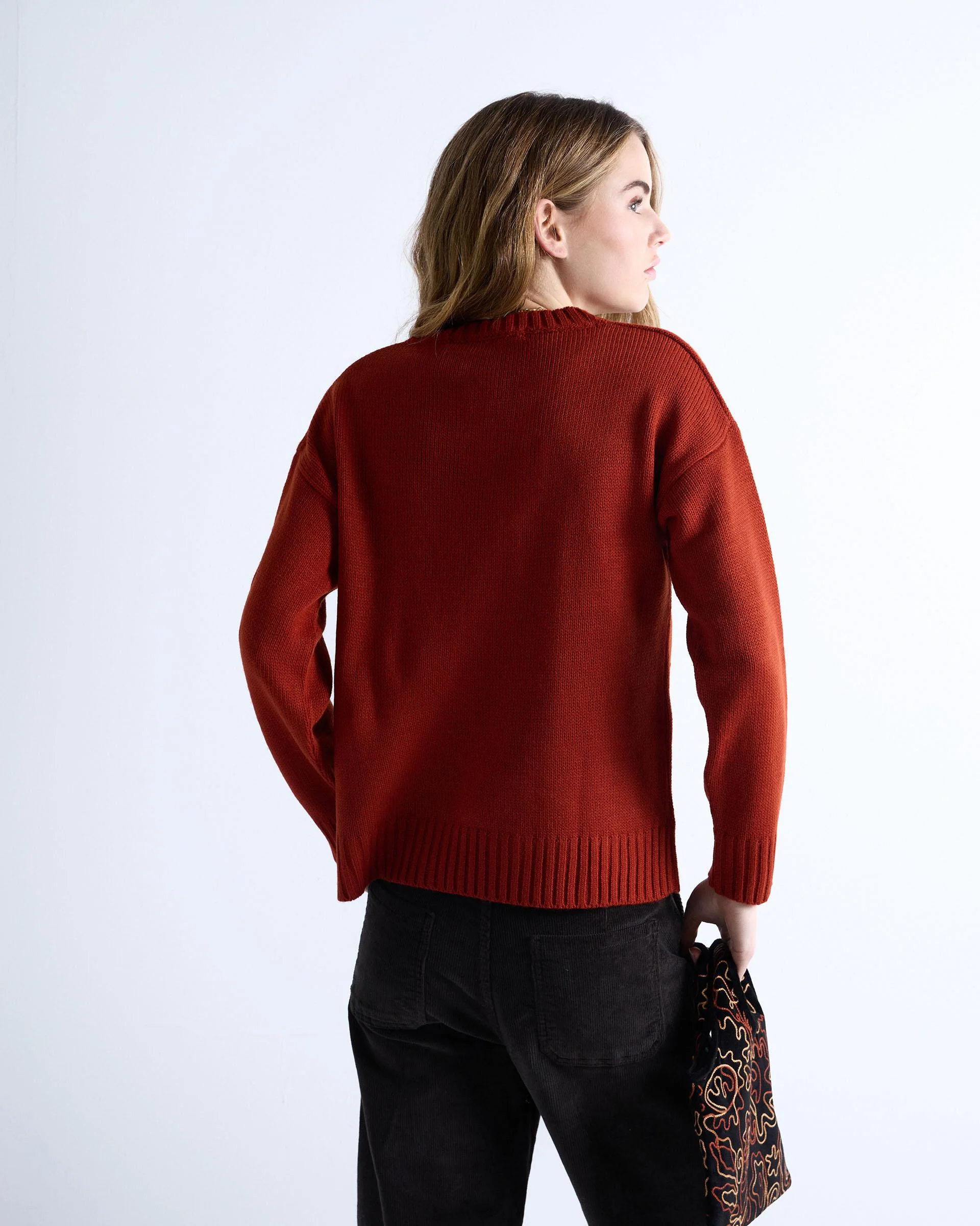 Jersey Cuello Pico Rib Naranja - Image 8
