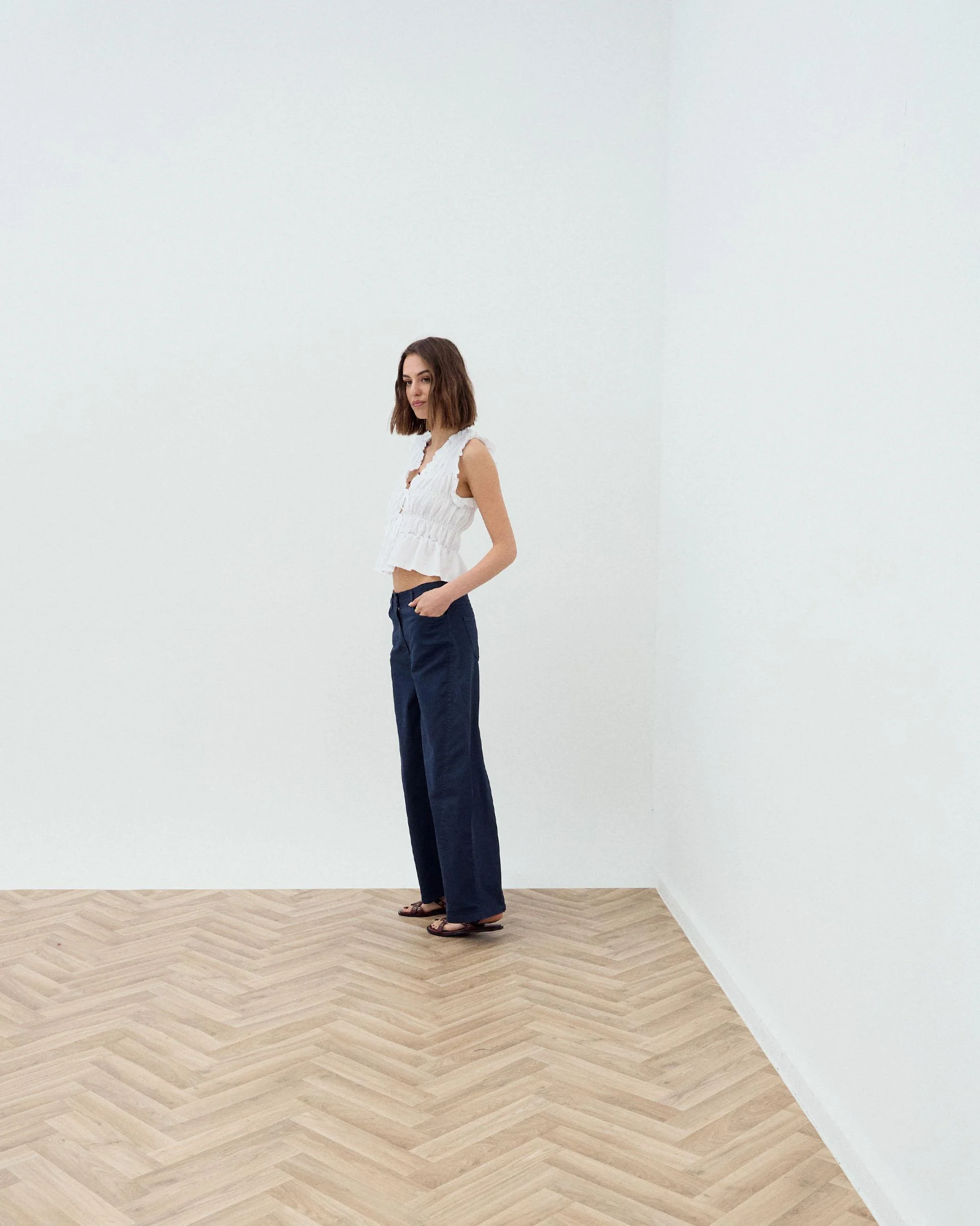 Jeans Costura Diagonal Azul - Image 3