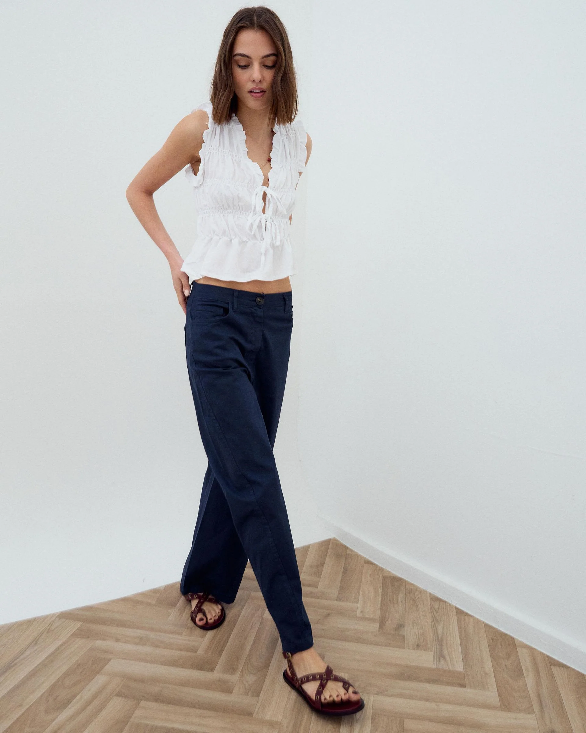 Jeans Costura Diagonal Azul - Image 4