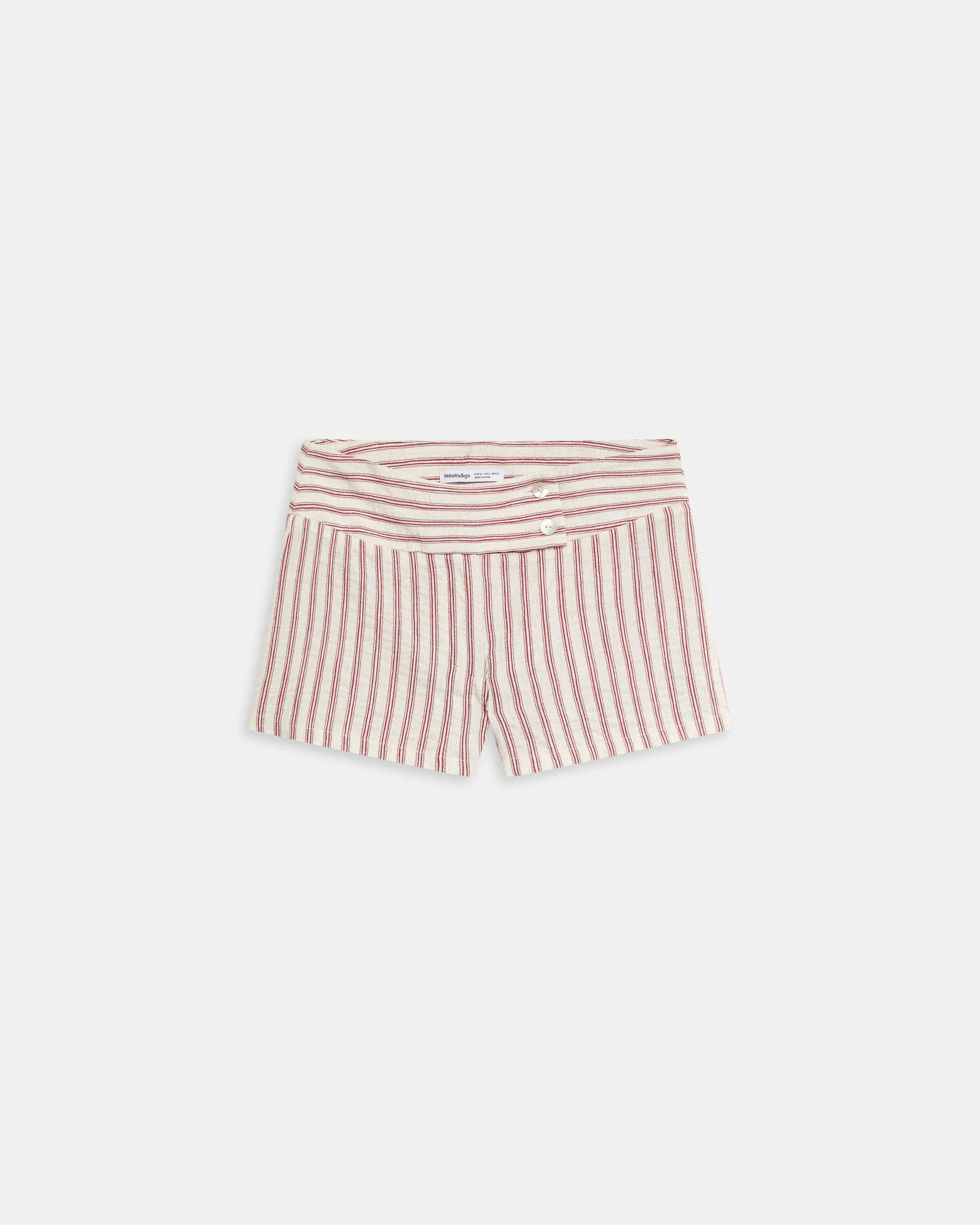 Shorts Triple Cinturilla Rayas Blanco - Image 7