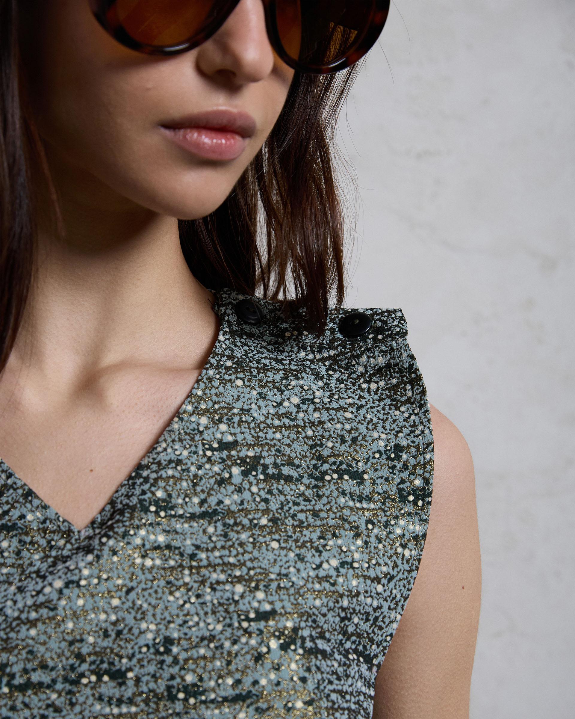 Top Cruzado Jacquard Verde Agua - Image 4