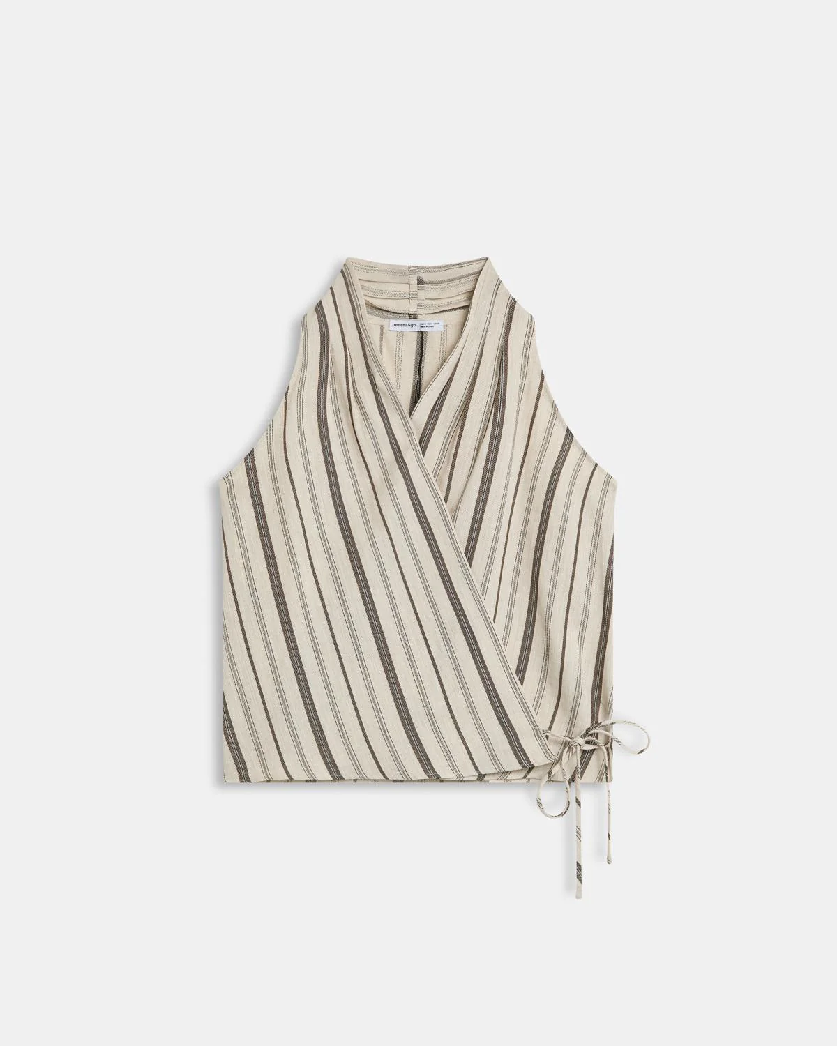 Top Cruzado Rayas Beige - Image 10