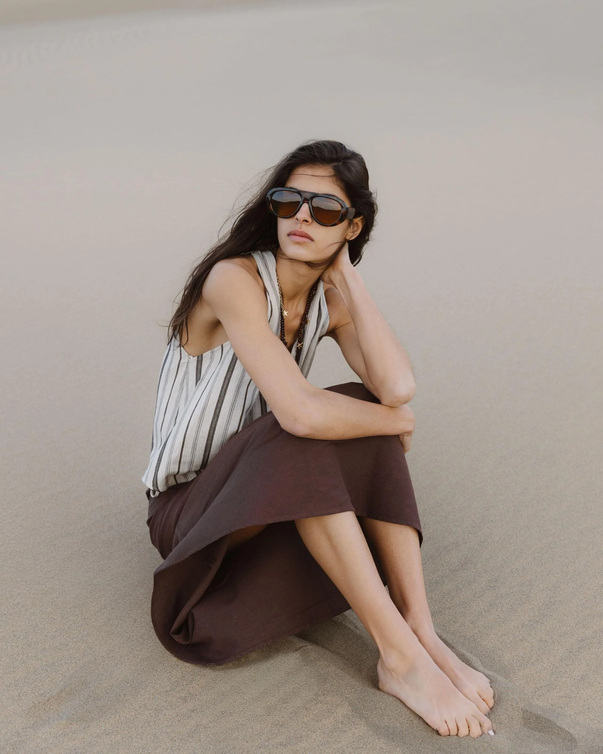 Top Cruzado Rayas Beige - Image 4
