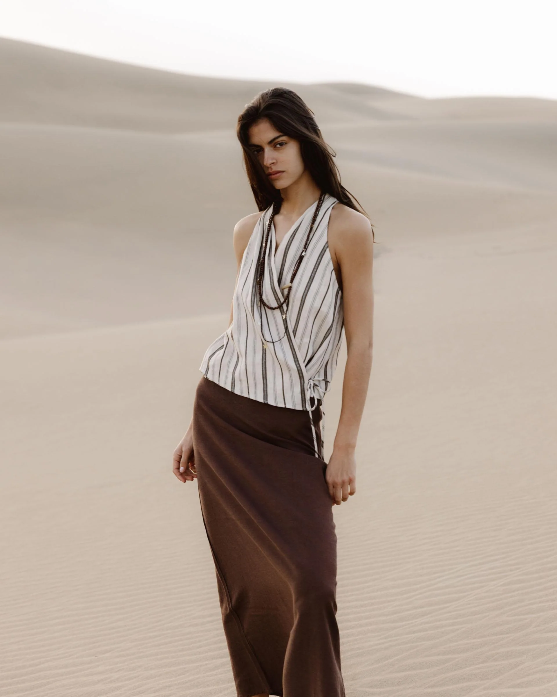Top Cruzado Rayas Beige - Image 5