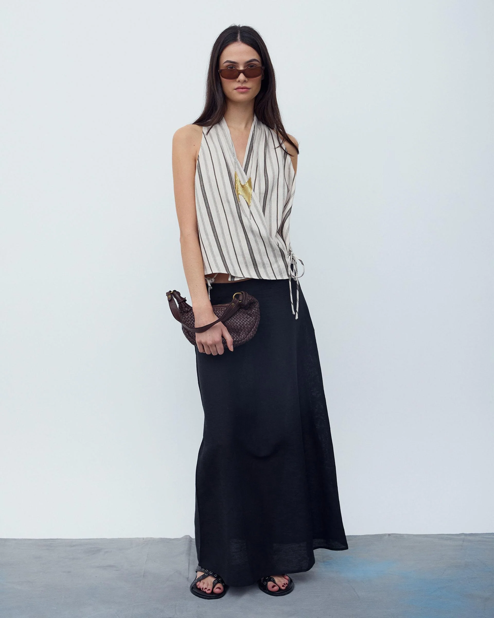 Top Cruzado Rayas Beige - Image 8