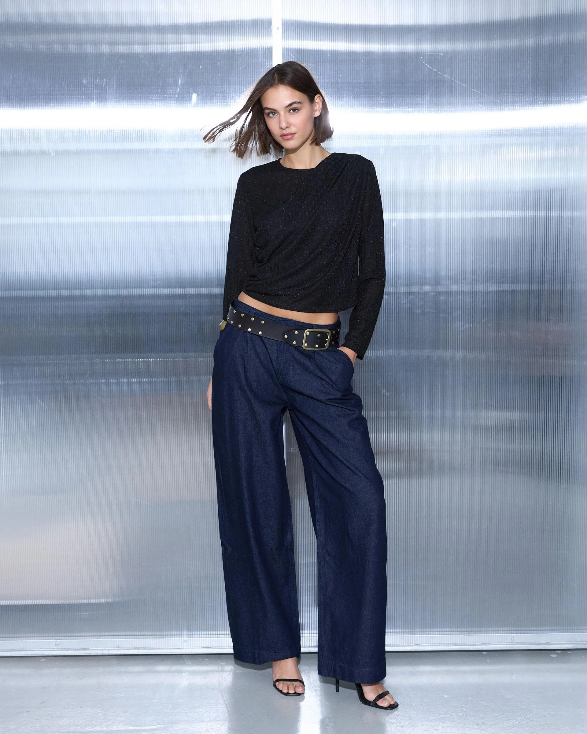 Top Drapeado Lurex Negro - Image 3