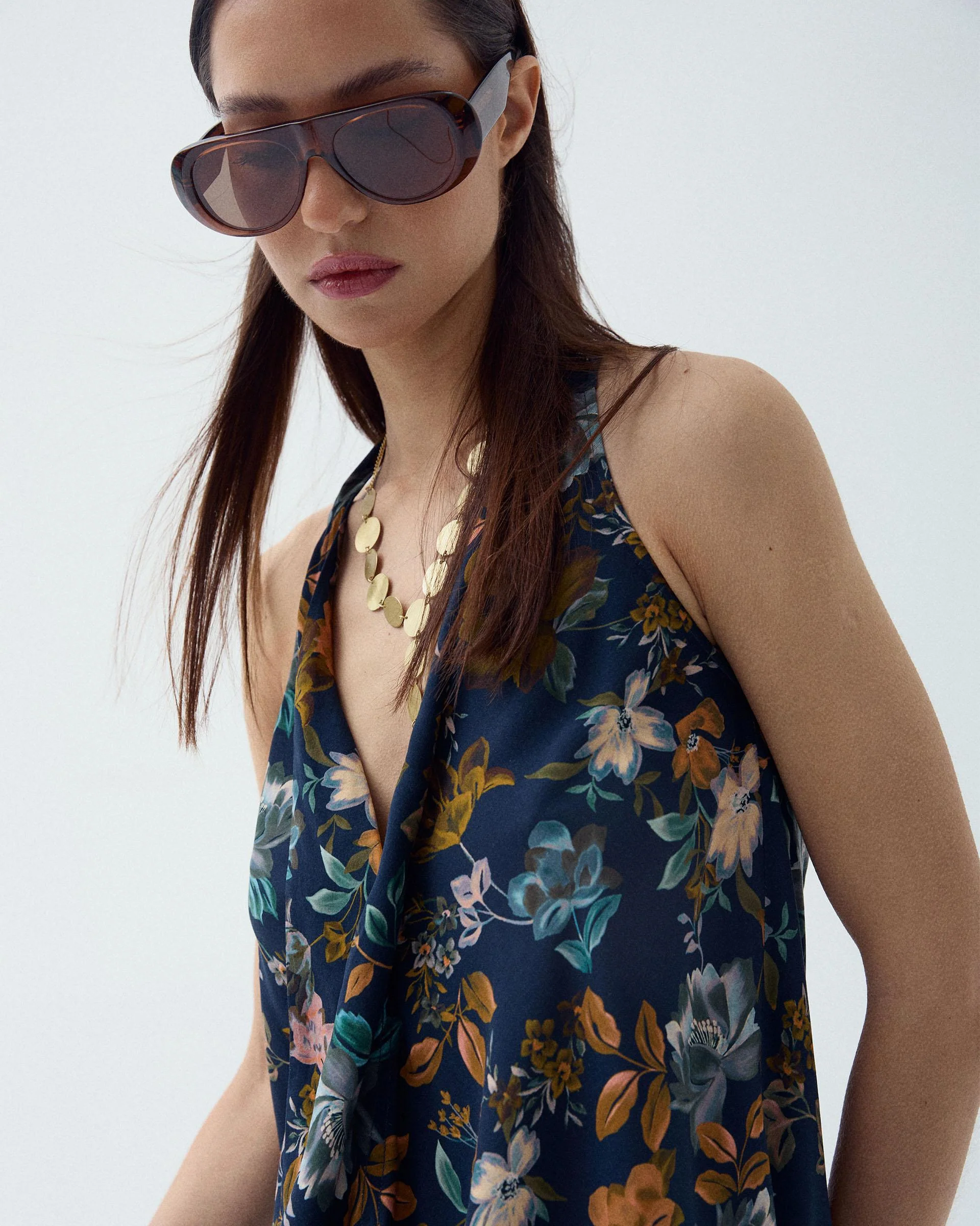 Top Picos Estampado Floral Azul Marino - Image 5